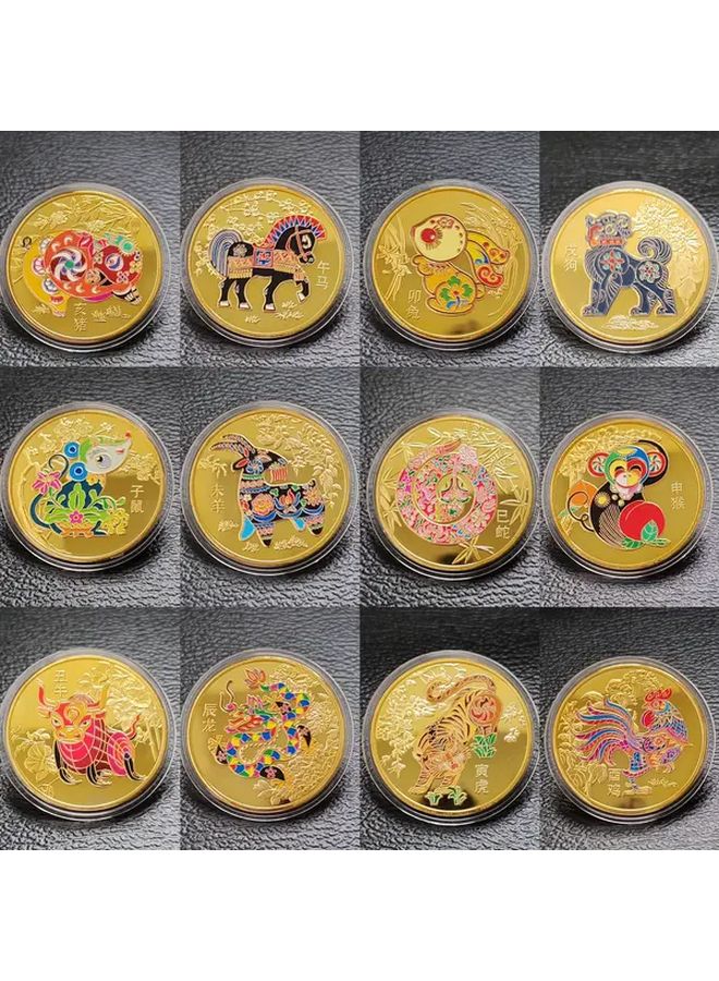 Chinese Zodiac Mouse Coin Medal Wealth Prosperity Collectible Gift Feng Shui Decoration - Image 1